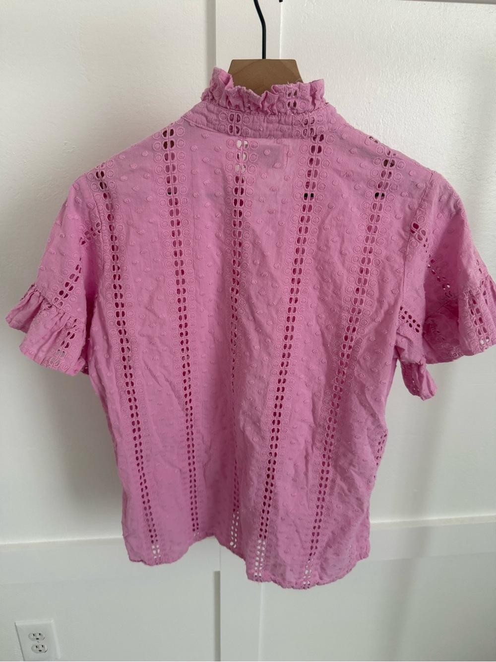 Mille Vanessa Top Bubblegum Polka Dot Eyelet - Picture 4 of 8